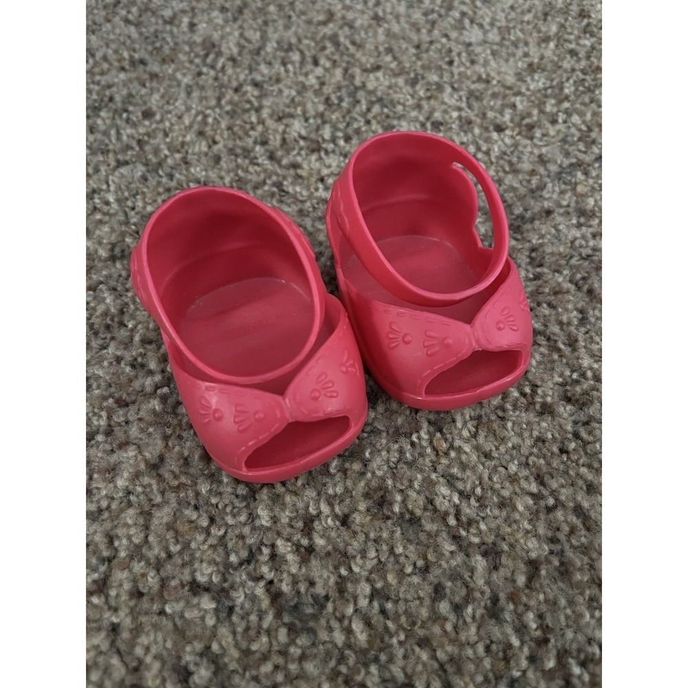 Lovely Vintage Cabbage Patch Kids Girl Hot Pink Sandals Jakks 14 Inch Doll